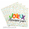 SET DE 20 SERVIETTES EN PAPIER 3 PLIS 33*33CM HAPPY CONFETTIS