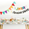 SET DE 6 CHAPEAUX ANNIVERSAIRE EN CARTON H16CM HAPPY CONFETTIS