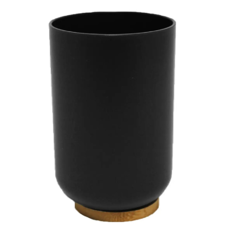 GOBELET PVC BAMBOU 7,2 X 10,5 CM NOIR