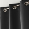 RIDEAU OCCULTANT A OEILLETS 135X240CM NOIR CHARBON
