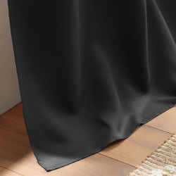 RIDEAU OCCULTANT A OEILLETS 135X240CM NOIR CHARBON