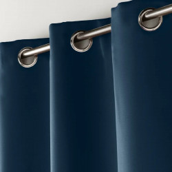 RIDEAU OCCULTANT A OEILLETS 135X240CM BLEU NAVY