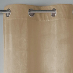 RIDEAU VELOURS A OEILLETS 140X240CM SABLE