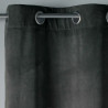 RIDEAU VELOURS A OEILLETS 140X240CM GRIS ANTHRACITE
