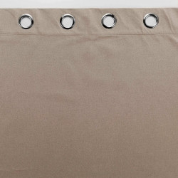 RIDEAU OCCULTANT A OEILLETS 135X260CM NOISETTE
