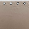 RIDEAU OCCULTANT A OEILLETS 135X260CM NOISETTE