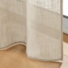 VOILAGE A OEILLETS 140X240CM EFFET LIN TISSE NOISETTE