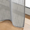 VOILAGE A OEILLETS 140X240CM EFFET LIN TISSE GRIS
