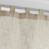 VOILAGE A PASSANTS 2X60X120CM EFFET LIN TISSE NOISETTE