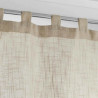 VOILAGE A PASSANTS 2X60X90CM EFFET LIN TISSE NOISETTE