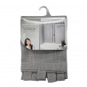 VOILAGE A PASSANTS 2X60X90CM EFFET LIN TISSE GRIS