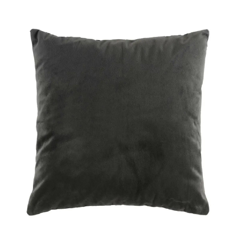 COUSSIN VELOURS 40X40CM GRIS ANTHRACITE